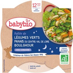 Poêlée DE Légumes Verts Panais DU Centre-Val DE Loire Boulghour Coriandre dès 12 mois