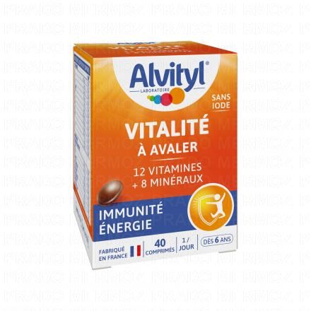 Vitalité - Comprimés vitamines et minéraux goût chocolat 40 comprimés