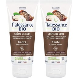 Natessance Crème Sans Rinçage Karité Bio et Kératine Végétale Cheveux Bouclés