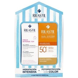 Pack Aqua Intense 72h Gel-Crème 40ml + Sun System Émulsion Solaire Faciale Teintée SPF50+ 40ml