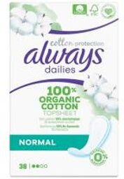 Dailies Protégé-Slips Cotton Protection Normal - Boîte 38 Protège-slips