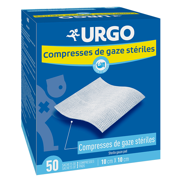 Soins Infirmiers Compresse de Gaze Stérile 10 x 10cm 50 sachets