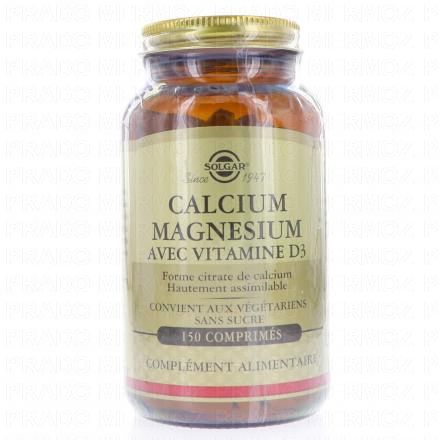Calcium magnésium vitamine D 150 comprimés