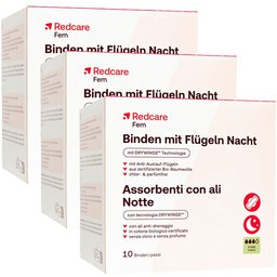 Redcare Fem serviettes hygiéniques avec ailes nuit