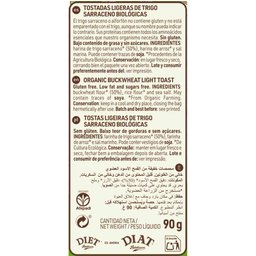 Toasts légers au sarrasin de 100g