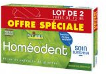 Homéodent® Soin Blancheur 2 Tubes de 75 ml - Lot 2 x 75 ml
