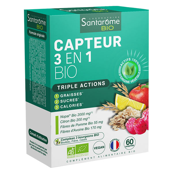 Capteur 3 en 1 Bio - 60 comprimés