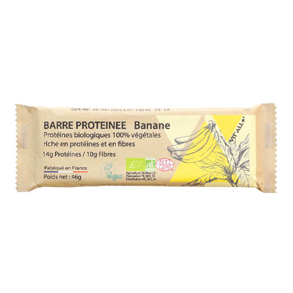 Barre Protéinée Végétale Banane Bio 50g