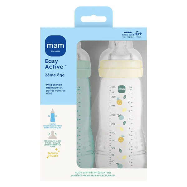 Biberon Easy Active Color Ice  330ml X2