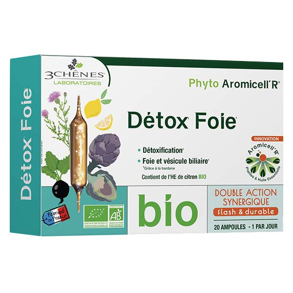 Phyto Aromicell'R Détox Foie Bio 20 ampoules