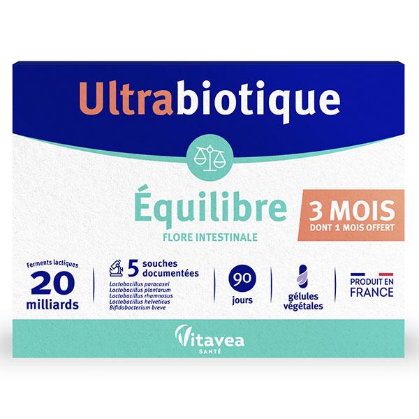 Ultrabiotique Équilibre - Probiotiques - Flore Intestinale 90 gélules