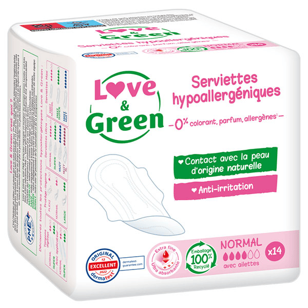 Serviettes Hypoallergéniques Normal 14 unités