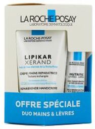 Lipikar Xerand Crème Mains Réparatrices 50 ml + Nutritic Intense 4,7 ml Offre Spéciale - Coffret 1 crème mains + 1 stick à lèvres
