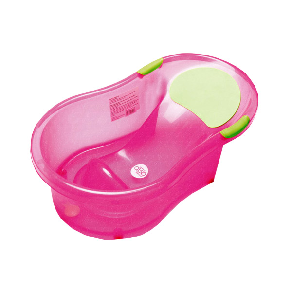 Baignoire + Transat Intégré 0-6mois Rose Pailletée Translucide