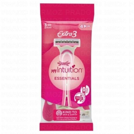 MyIntuition extra 3 Essentials - 4 Rasoirs Jetables
