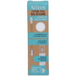 Coton-Tige Réutilisable Silicone Blanc