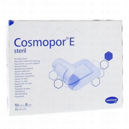COSMOPOR E Pansement couvrant adhésif 10 pansements 8x10cm