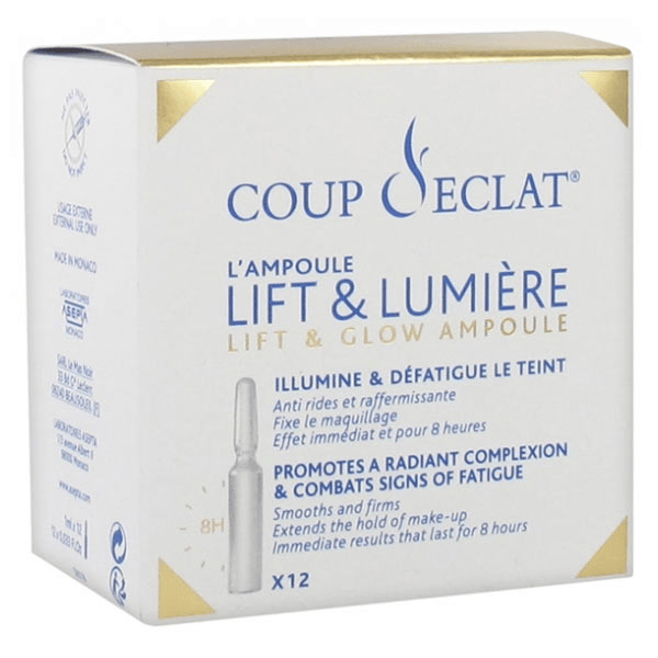 Coup d'Eclat Ampoules Lift & Lumière Visage Boite de 12