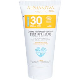 Crème Solaire Certifiée BIO Hypoallergénique Visage SPF 30