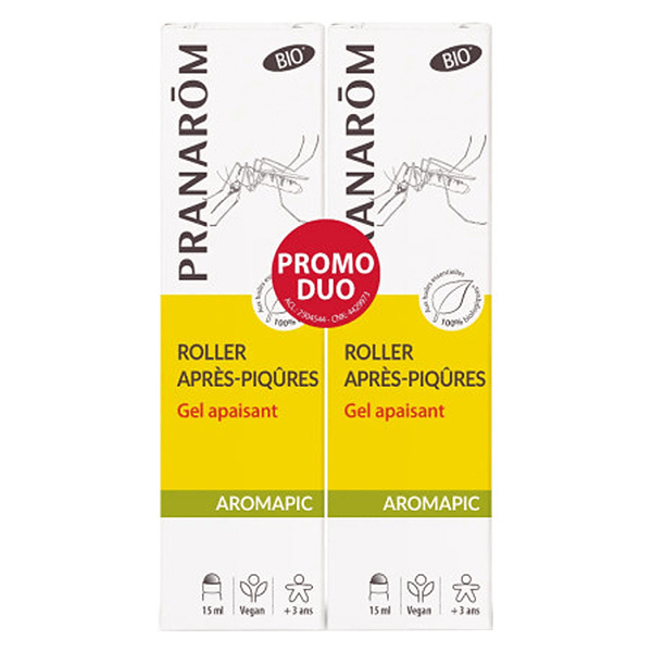 Aromapic Roller Après-Piqûres Gel Apaisant Bio Lot de 2 x 15ml