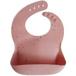 Babero Silicona Print Powdwe Pink Confeti 1ud