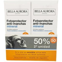 Mineral 0% Protector Solar Facial Anti-Manchas SPF50 2x50ml