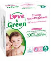 Couches Hypoallergéniques et Écologiques T6 X 34 - Sachet 34 Couches