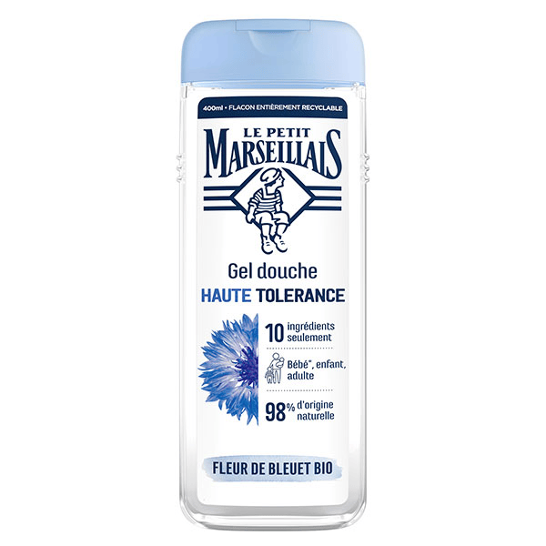 Douche Gel  Haute Tolérance Fleur de Bleuet Bio 400ml