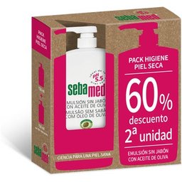 Emulsión sin Jabón Gel de Baño con Aceite de Oliva 2x750 ml