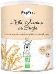 Le Blé L'Avoine et Le Seigle Les Céréales Dès 6 Mois Bio 220 g - Boîte