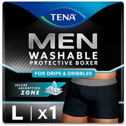 Men Boxer Lavable Noir L 1 Unité
