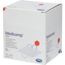 Medicomp Drain Stérile Compresse 6 Plis 7.5 x 7.5cm 421533