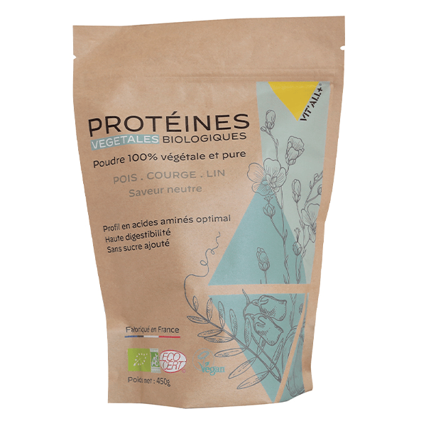 Protéines Végétales Biologiques Saveur Neutre Poudre 450g