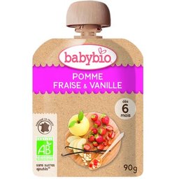 Compote Pomme Fraise et Vanille 90g