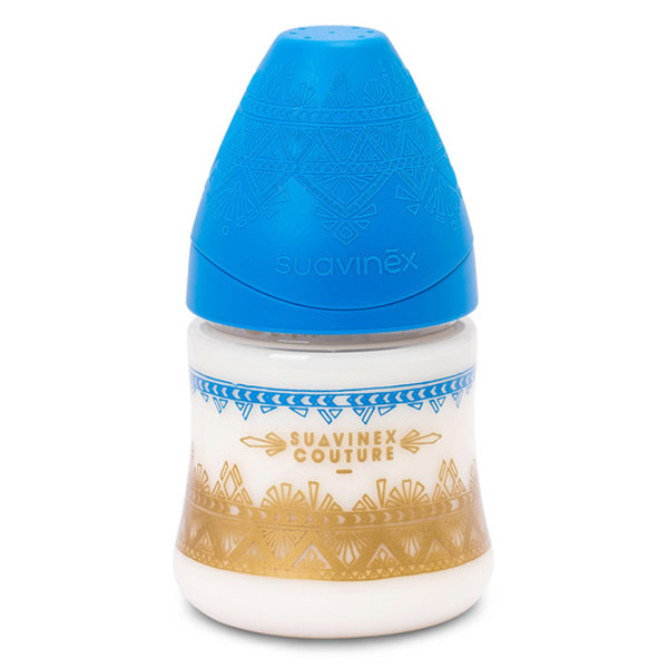 Biberon Silicone 3 Vitesse Couture Ethnic Bleu 150ml