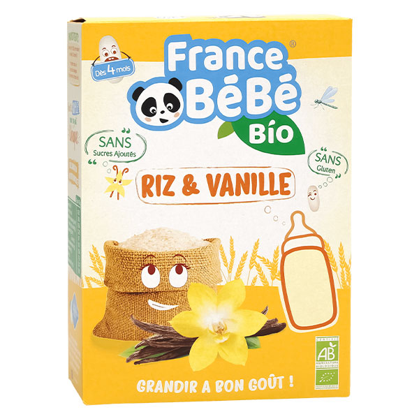 Céréales en Poudre Riz & Vanille +4m Bio 200g