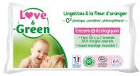 Lingettes Parfumées en Fibres 100% Naturelles et Biodégradables X 64 - Sachet 64 lingettes