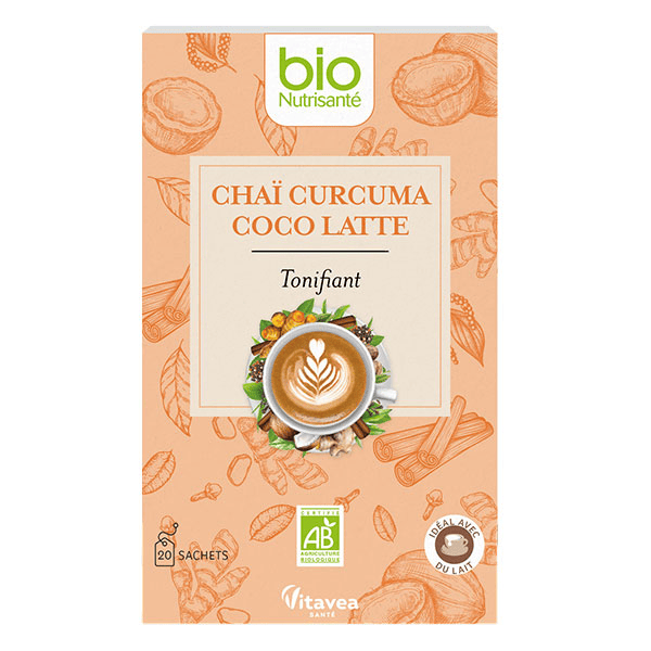 Bionutrisanté Chai Curcuma Coco Latte BIO –  20 sachets