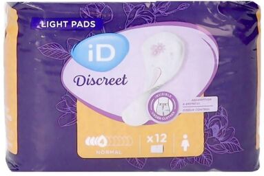 iD Discreet Light Pads Normal - 24 paquets de 12 protections