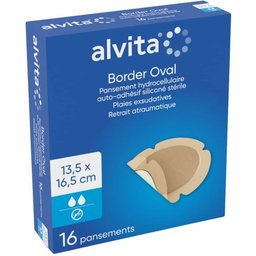 Border Oval Pansement Hydrocellulaire 13,5x16,5cm 16uts