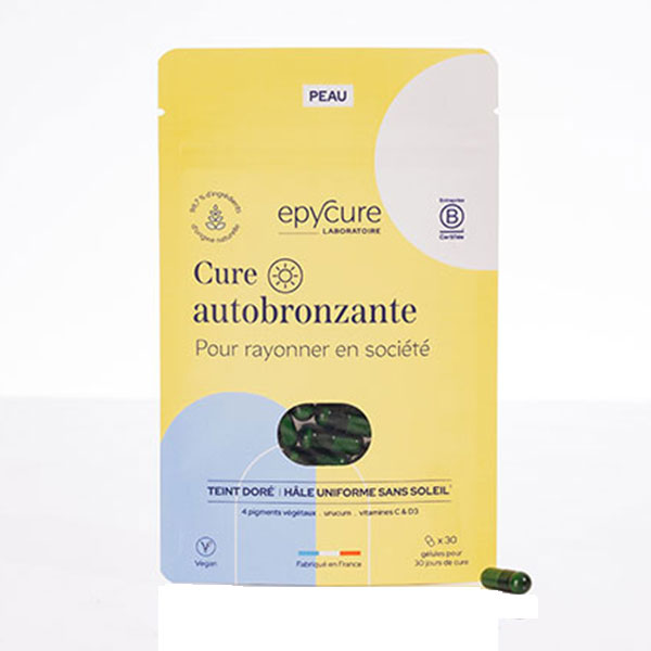 Peau Cure Autobronzante Peau Hâlée et Bronzé la Plus Naturelle Possible 30 gélules