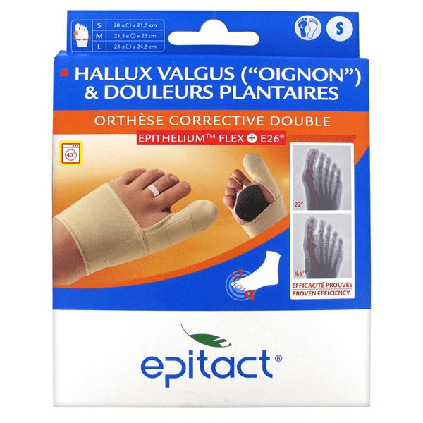 Hallux Valgus et Douleurs Plantaires Orthèse Corrective Double Pied Gauche T.S