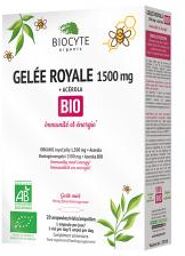 Gelée Royale 1500 mg + Acérola Bio 20 Ampoules - Boîte 20 ampoules de 10 ml
