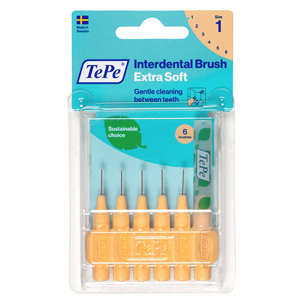Brossettes Interdentaires Extra-souples Orange 0.45 mm 6 brossettes