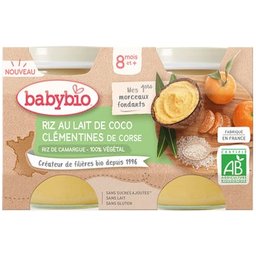 Arroz Leche de Coco Clementinas Corsas +8m 2x130g