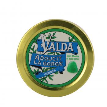 gommes goût menthe eucalyptus avec sucre boîte de 50 g