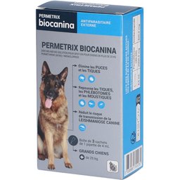 Biocanina APE Permetrix Grands Chiens - Spot on, solution cutanée antiparasitaire externe