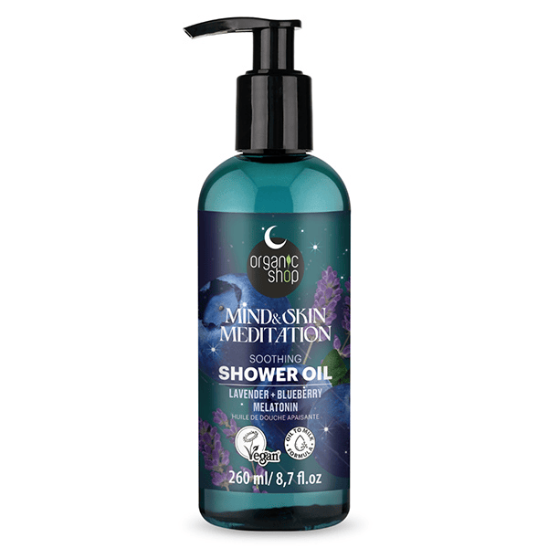 Huile de Douche Apaisante Lavande, Myrtille et Mélatonine 260ml