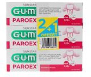 Paroex Gel Dentifrice 0,12% 3x75 ml - Lot 3 x 75 ml