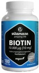 Biotine 10 mg à Haute Dose Végétalien 180 Comprimés - Pot 180 comprimés